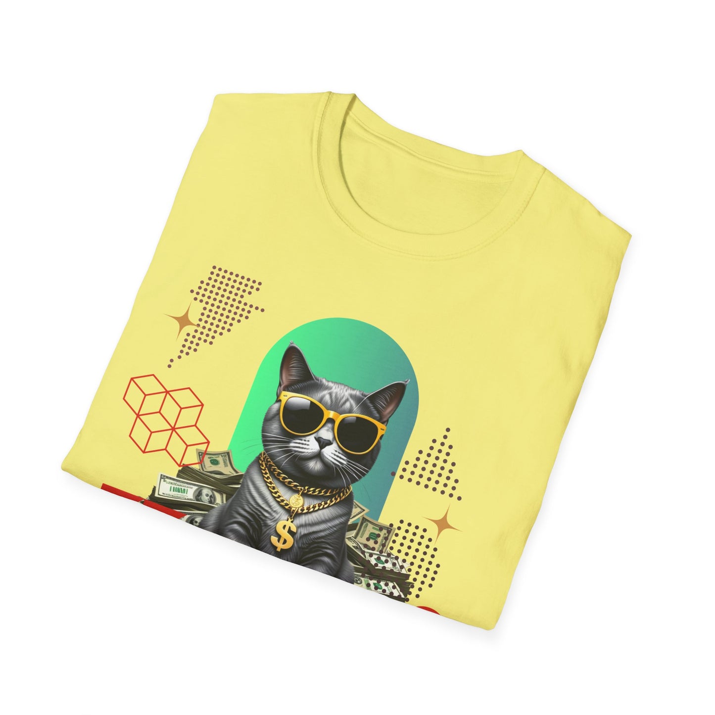 Cool Cat Unisex Softstyle T-Shirt - "Don't Look Back" Graphic Tee