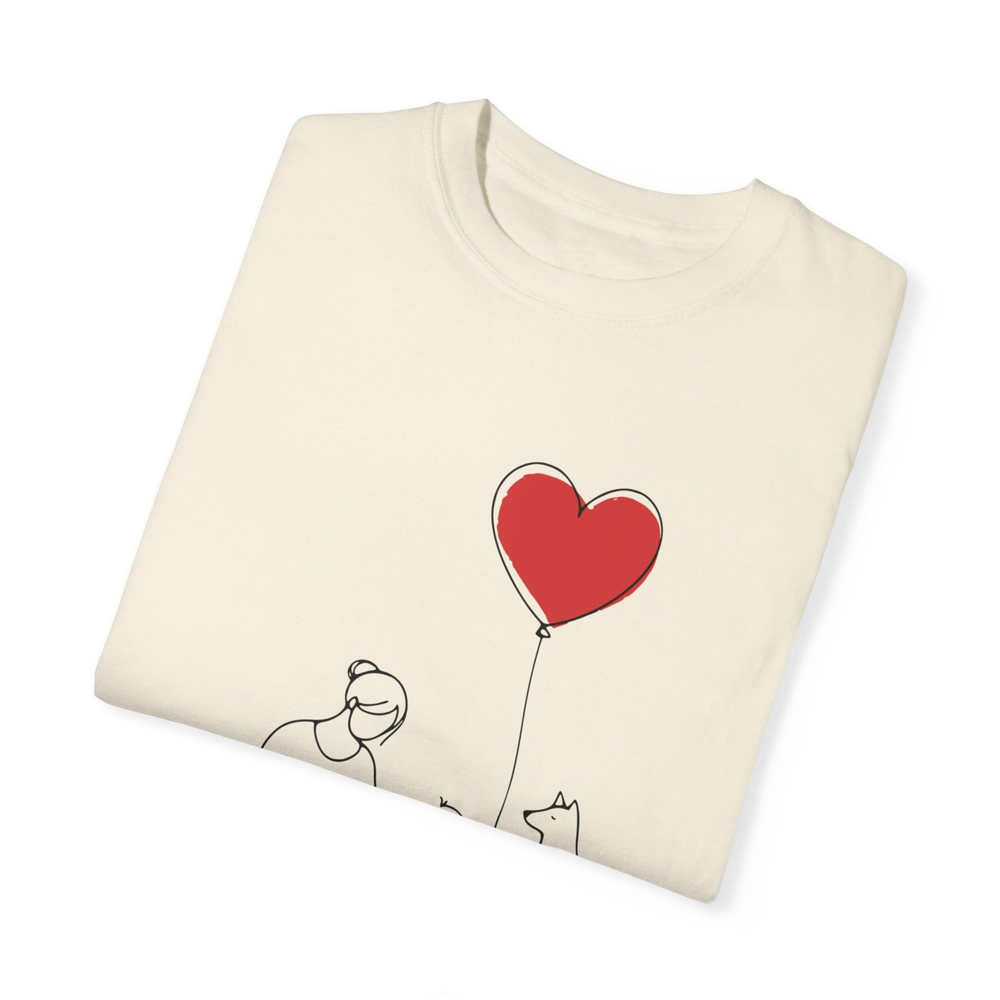 Love Family T-shirt - Heart Balloon Design