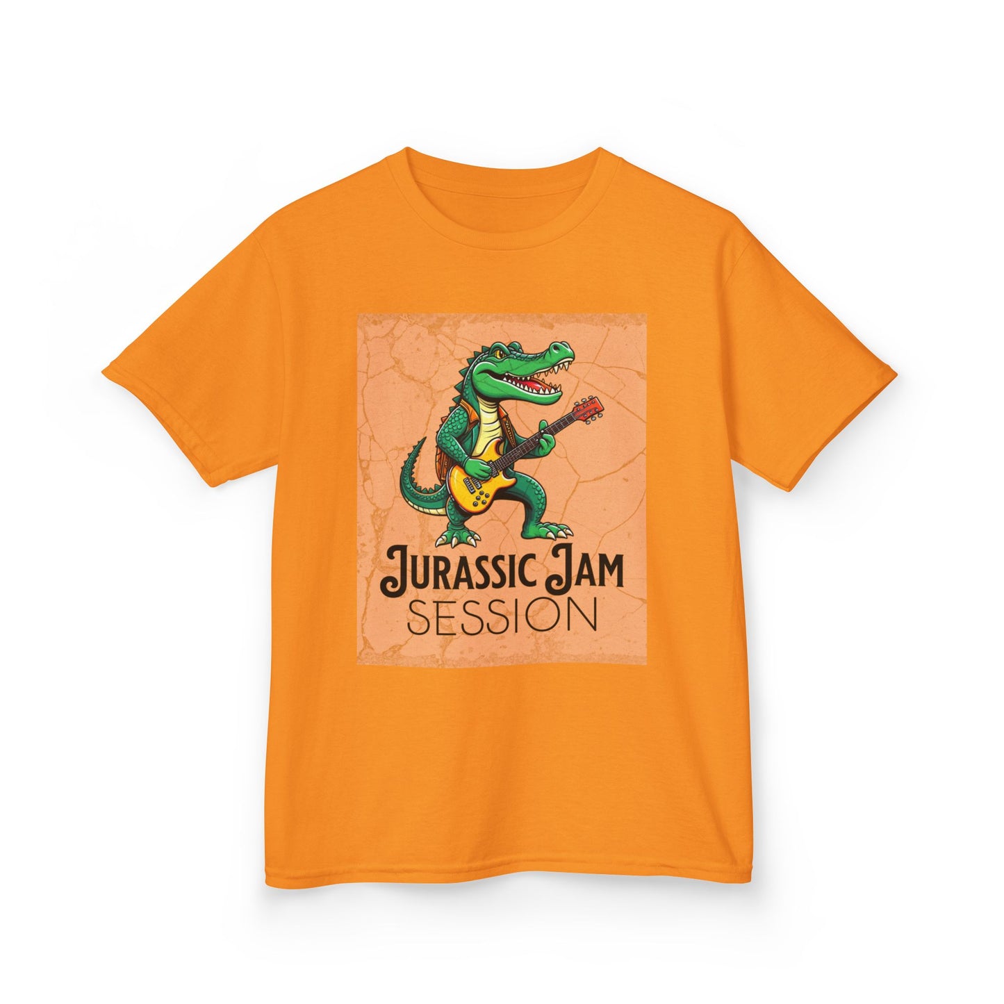 Jurassic Jam Session Kids Tee - Fun Dinosaur Music Shirt for Little Rockstars