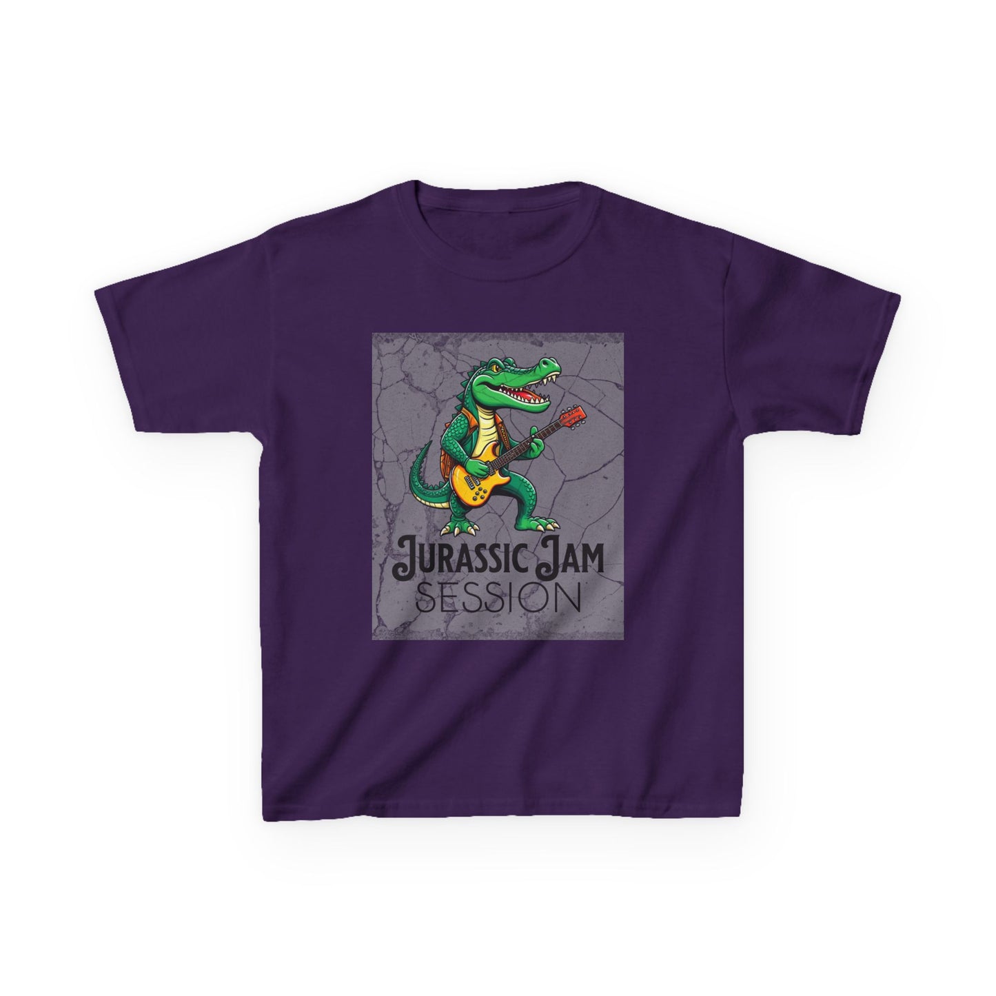 Jurassic Jam Session Kids Tee - Fun Dinosaur Music Shirt for Little Rockstars