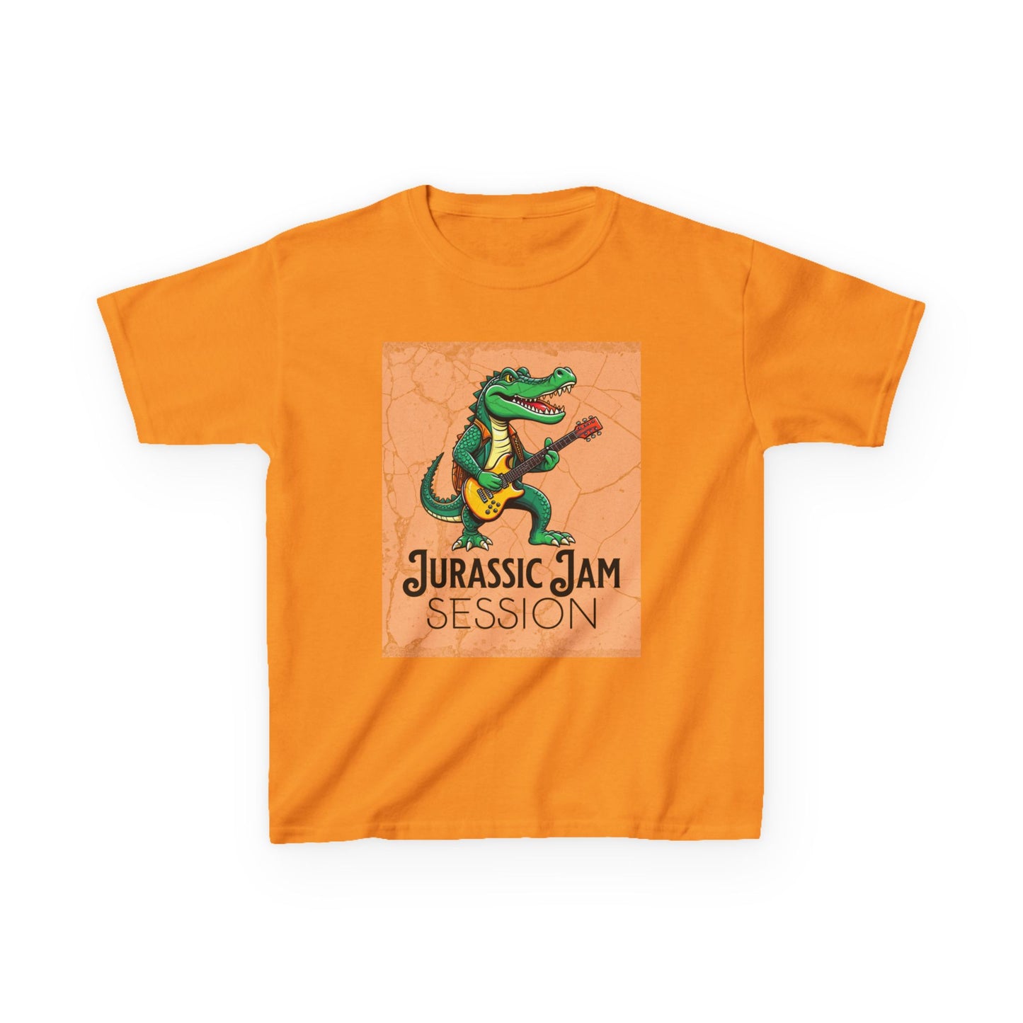 Jurassic Jam Session Kids Tee - Fun Dinosaur Music Shirt for Little Rockstars