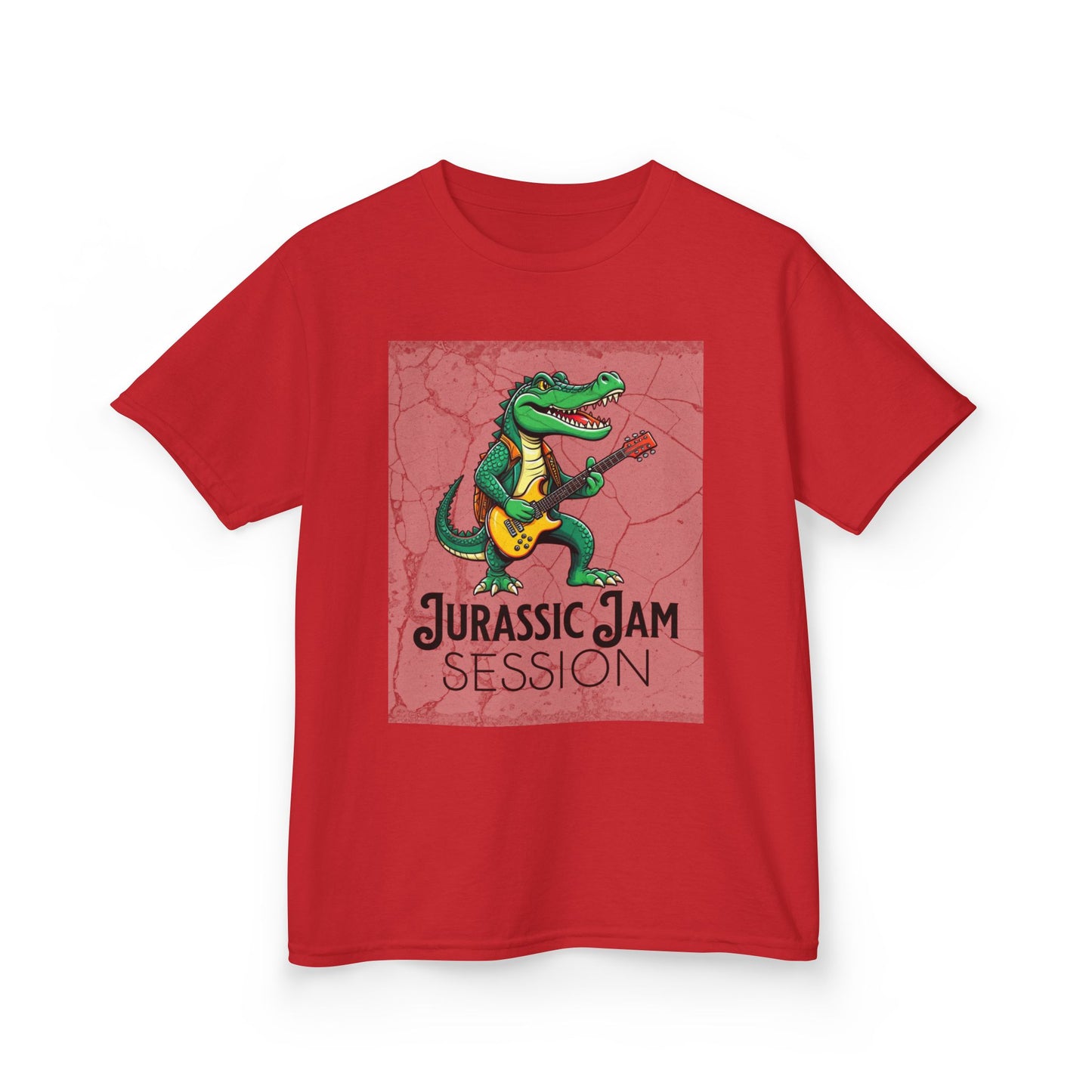 Jurassic Jam Session Kids Tee - Fun Dinosaur Music Shirt for Little Rockstars