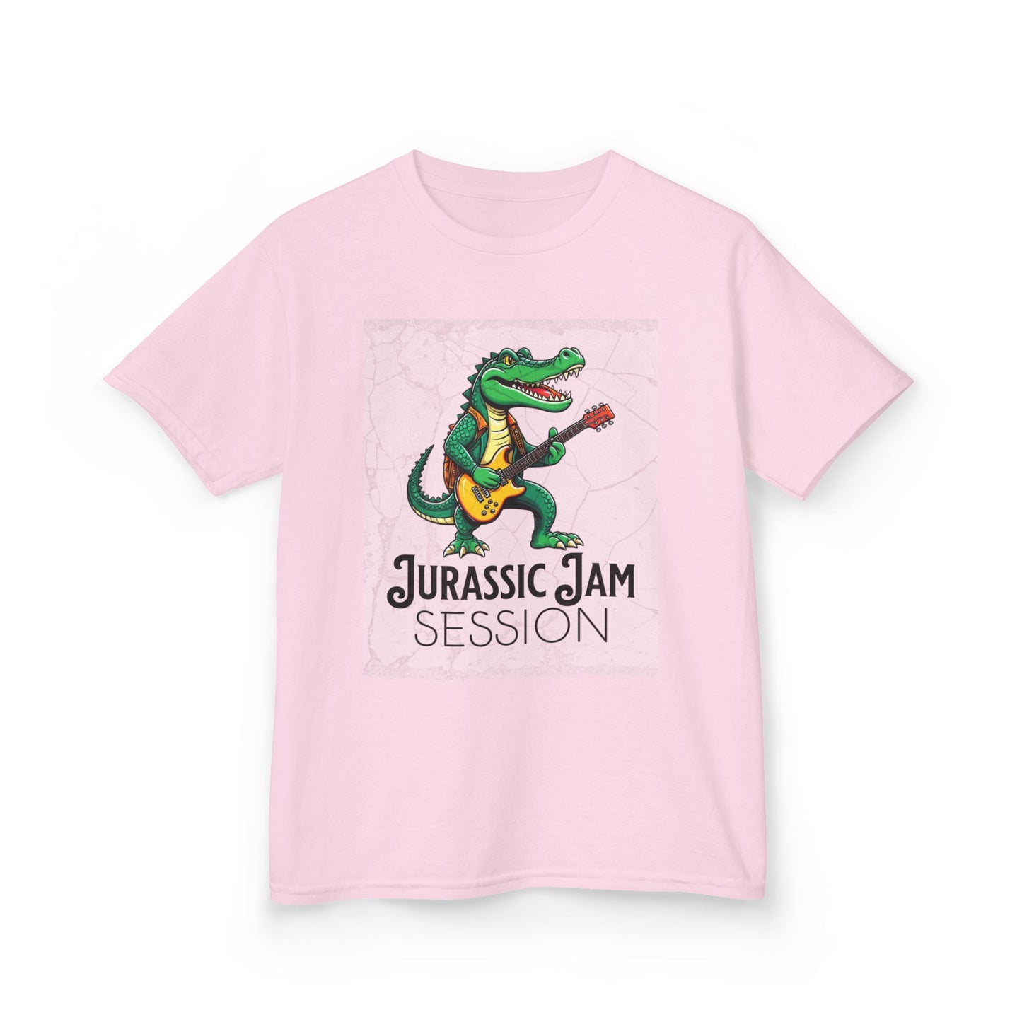 Jurassic Jam Session Kids Tee - Fun Dinosaur Music Shirt for Little Rockstars