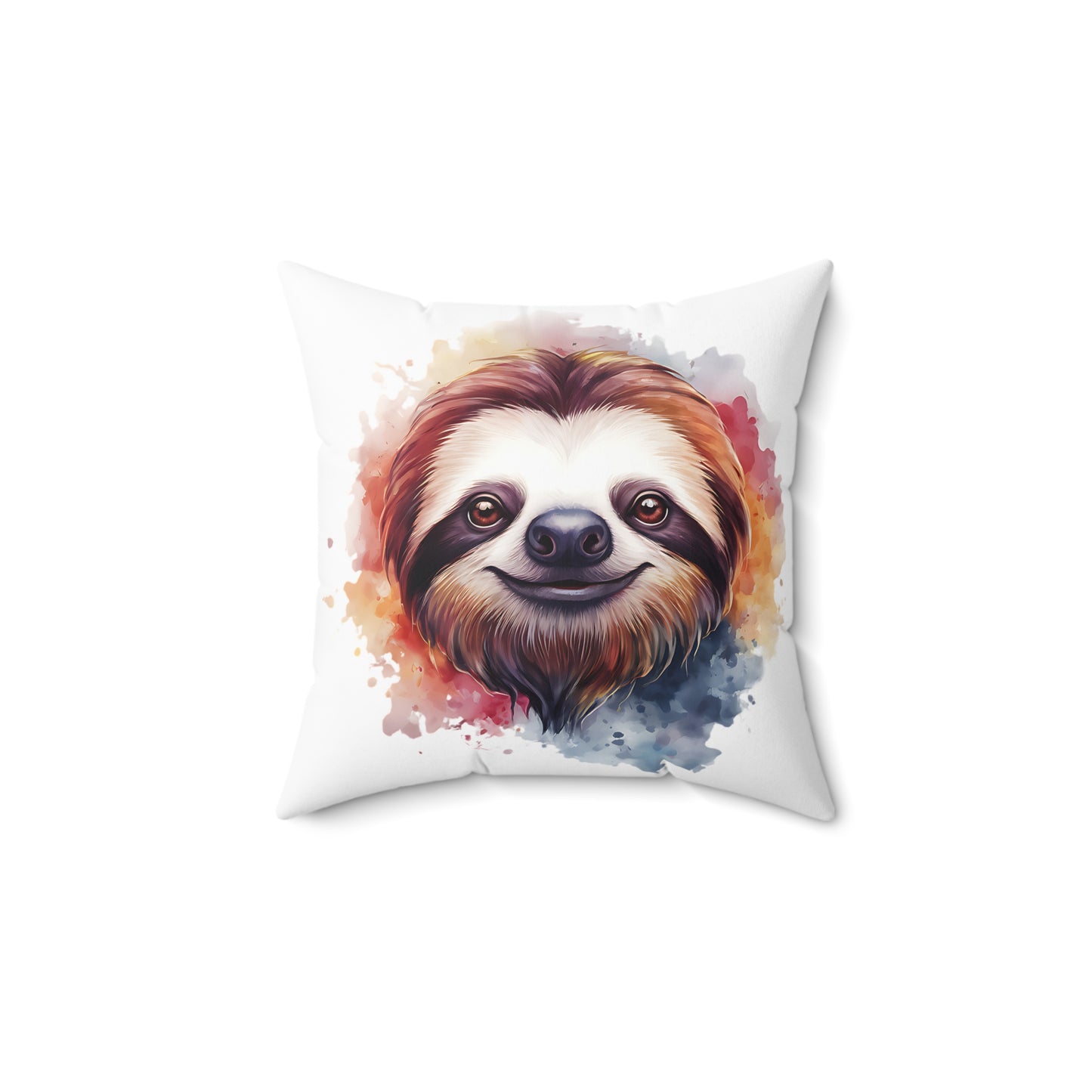 Cute Sloth Square Pillow - Cozy Home Decor for Animal Lovers