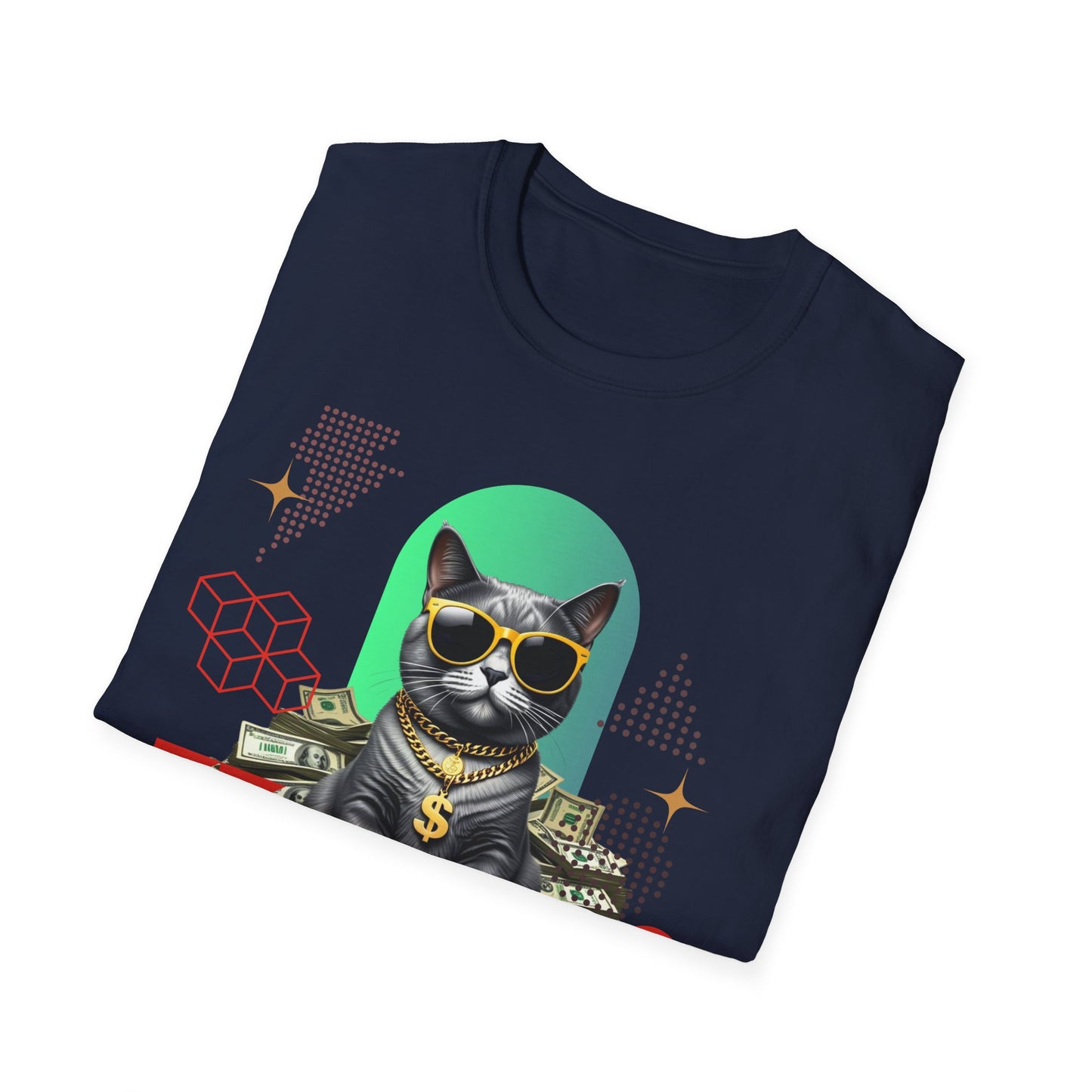 Cool Cat Unisex Softstyle T-Shirt - "Don't Look Back" Graphic Tee