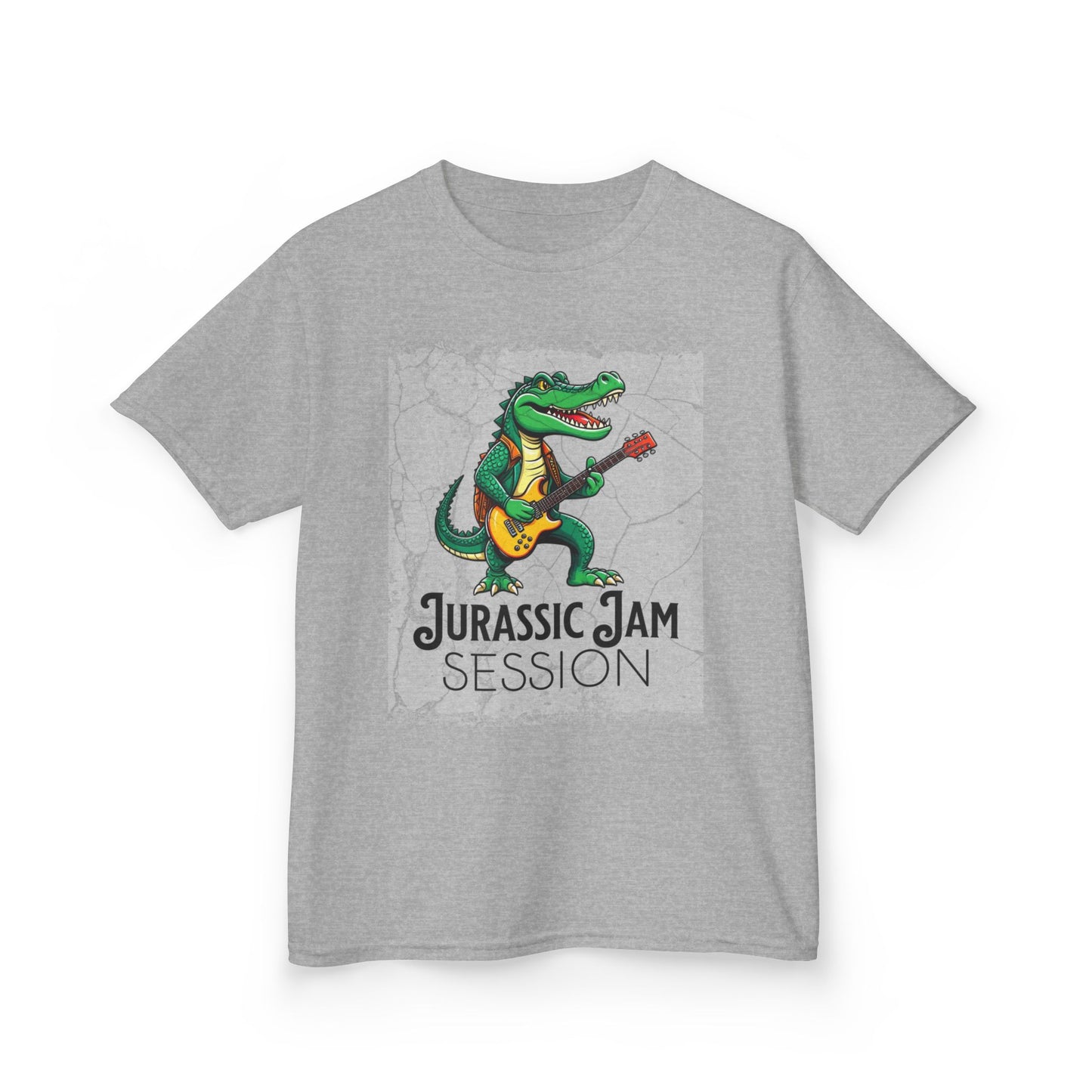 Jurassic Jam Session Kids Tee - Fun Dinosaur Music Shirt for Little Rockstars