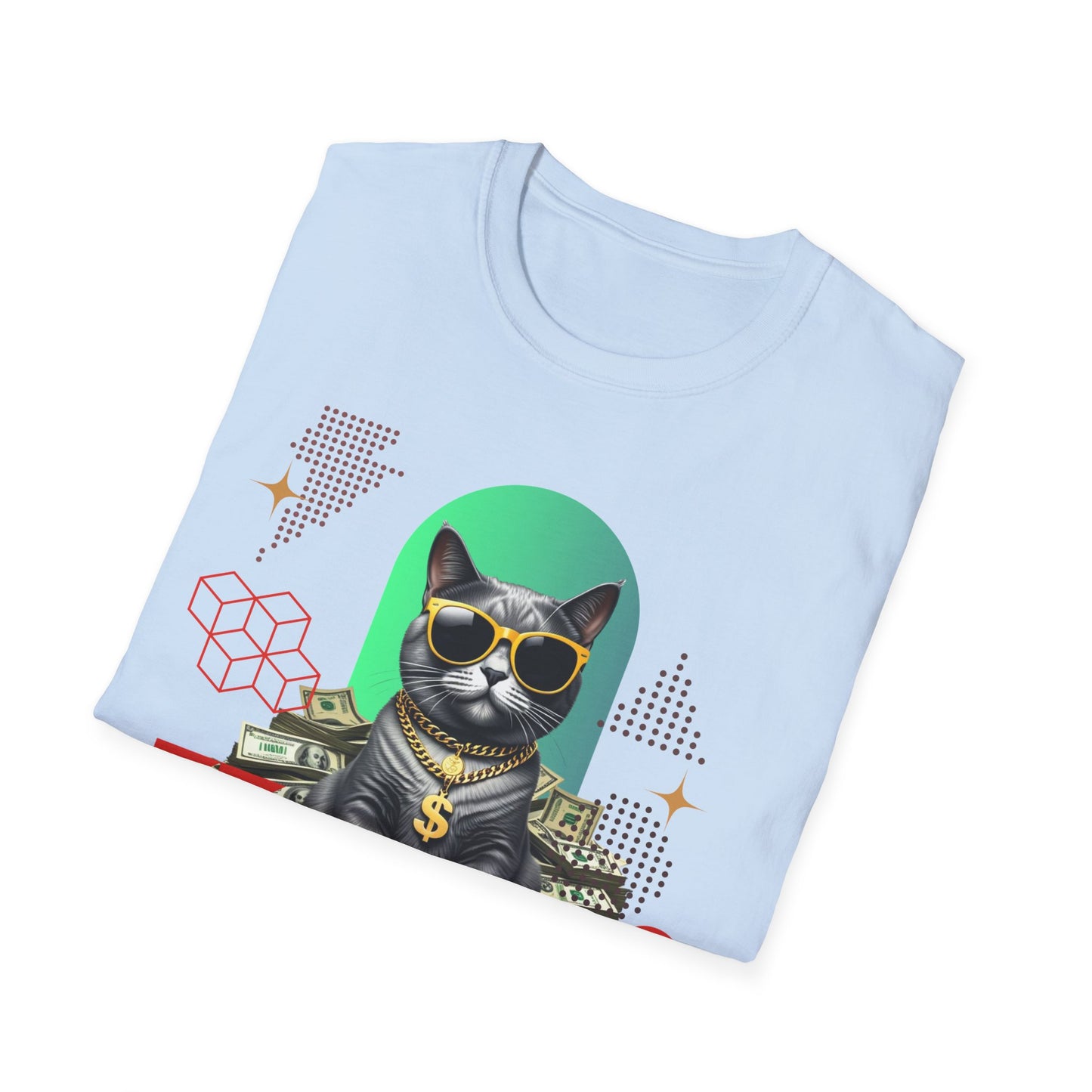 Cool Cat Unisex Softstyle T-Shirt - "Don't Look Back" Graphic Tee