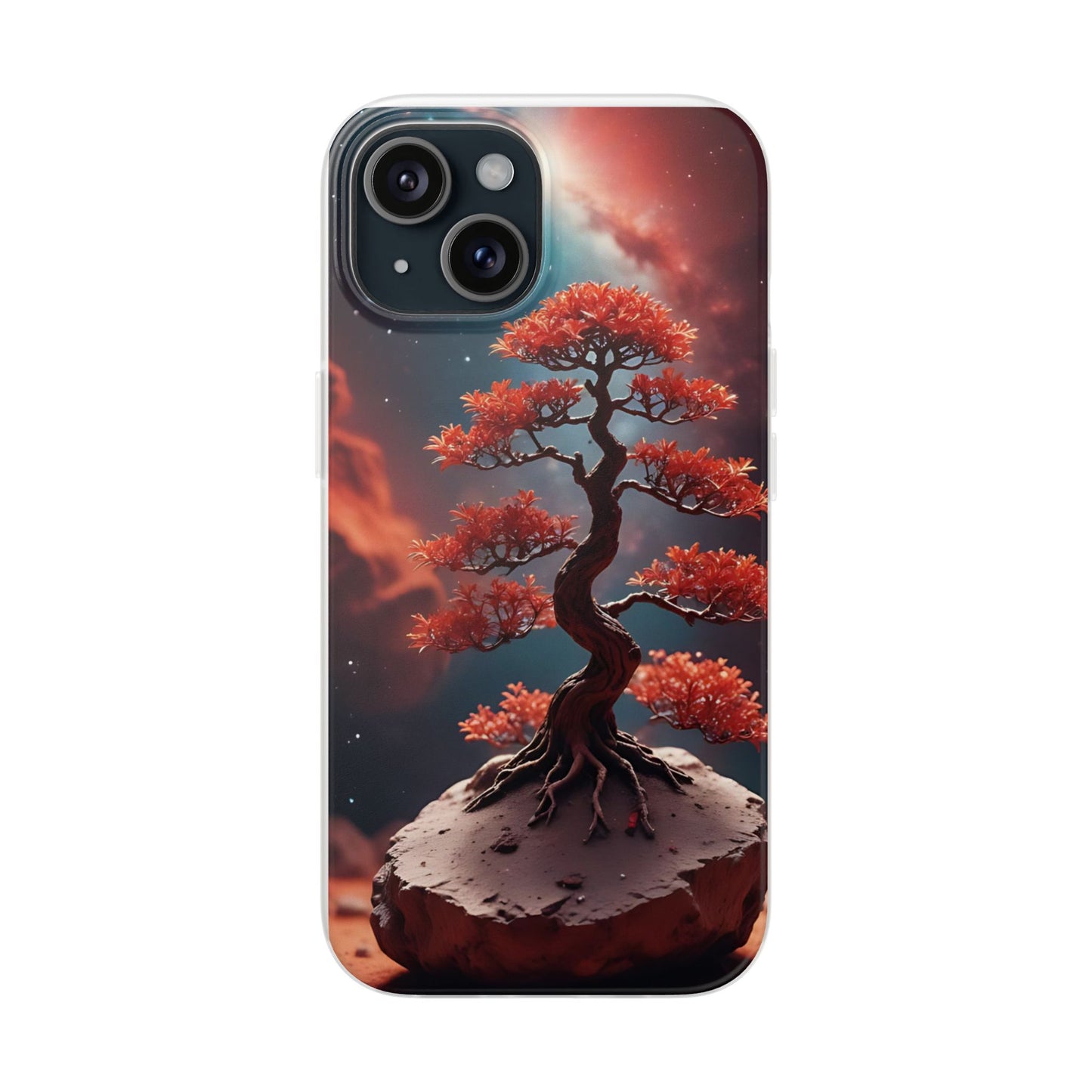 Bonsai Tree Flexi Case - Aesthetic Phone Cover with Nature Design
