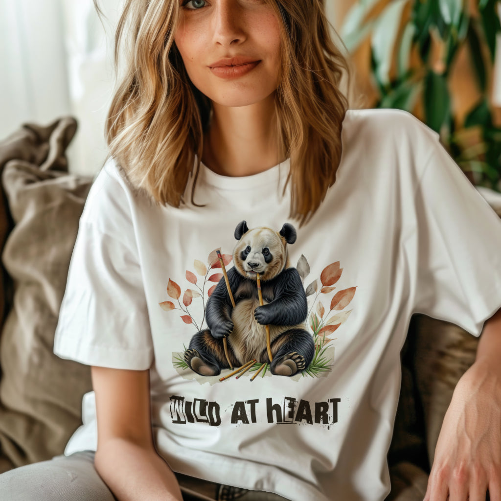 Wild at Heart Panda Unisex Softstyle T-Shirt