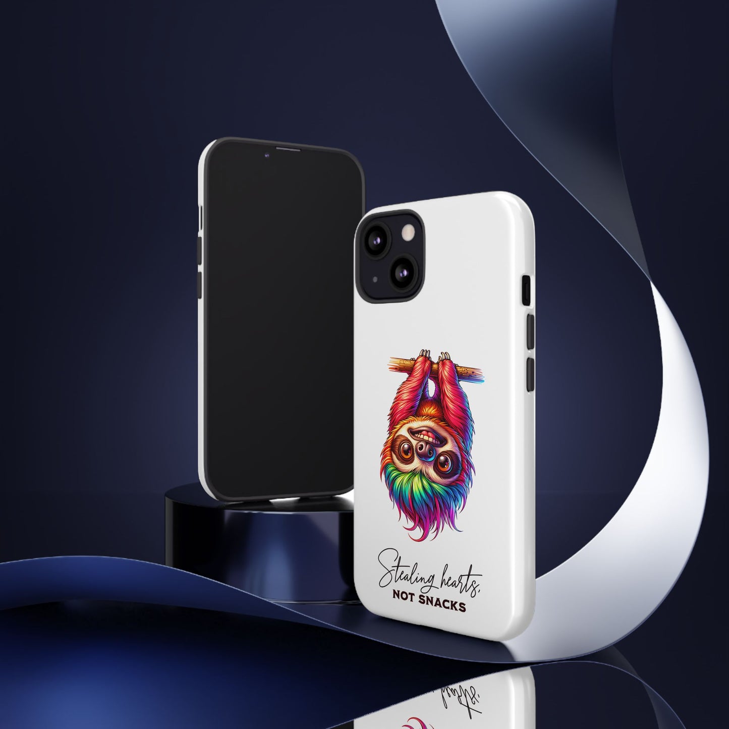Phone Case - Colorful Sloth 'Stealing Hearts, Not Snacks' Design