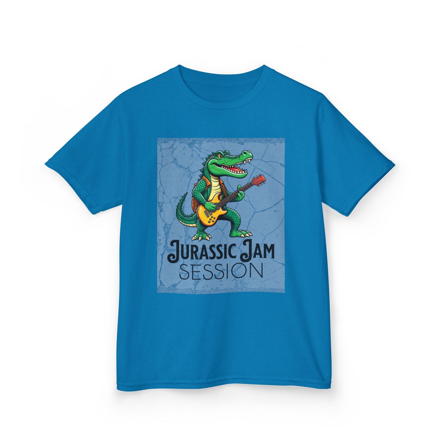 Jurassic Jam Session Kids Tee - Fun Dinosaur Music Shirt for Little Rockstars