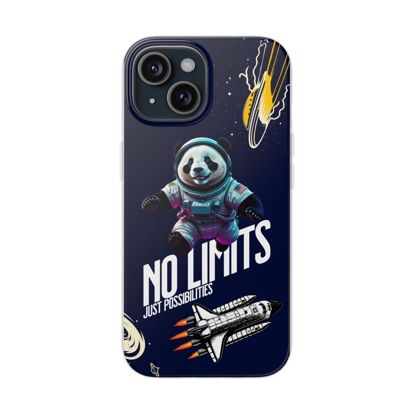 Panda Space Adventure Flexi Case – 'No Limits' Design