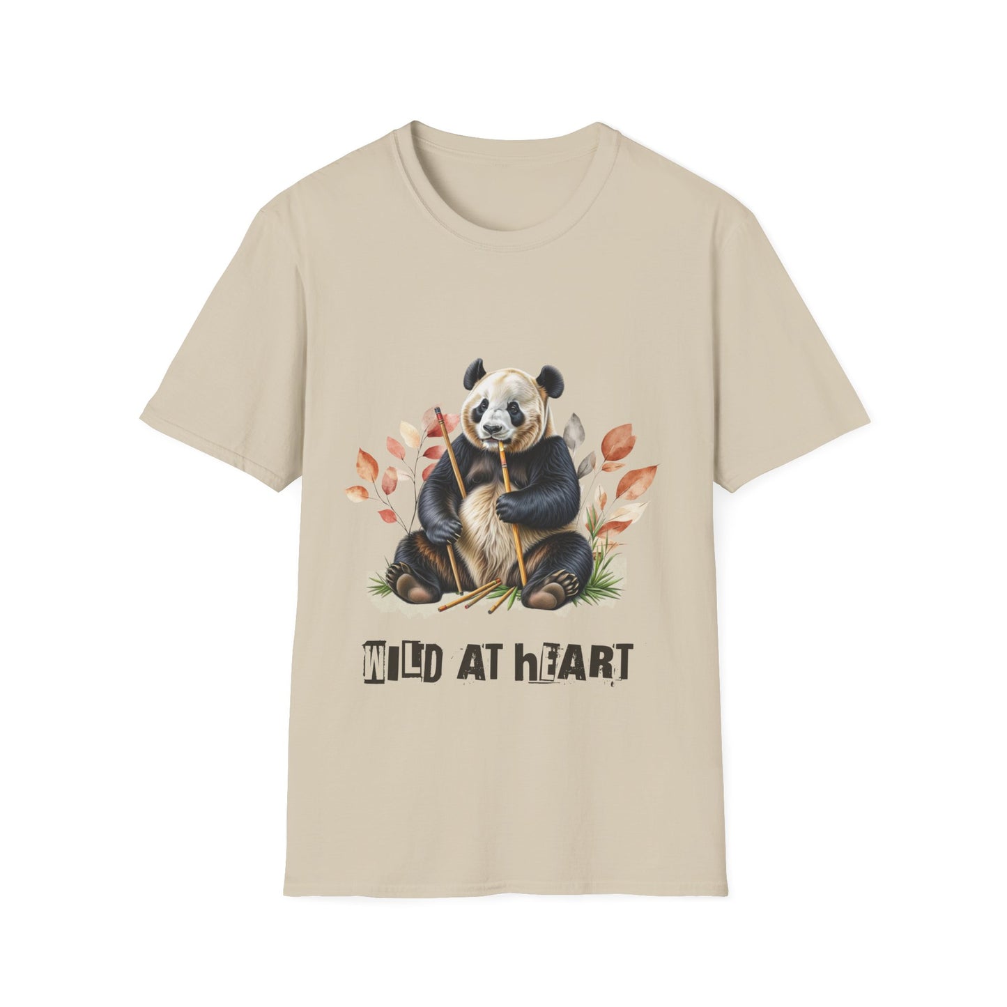 Wild at Heart Panda Unisex Softstyle T-Shirt