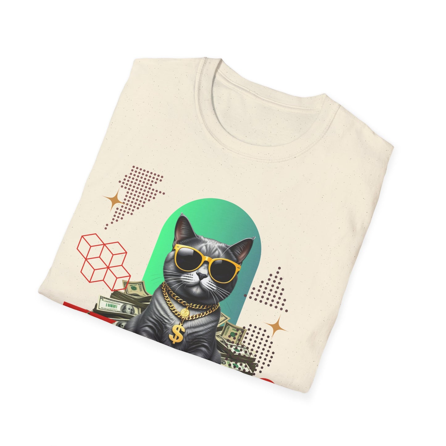 Cool Cat Unisex Softstyle T-Shirt - "Don't Look Back" Graphic Tee