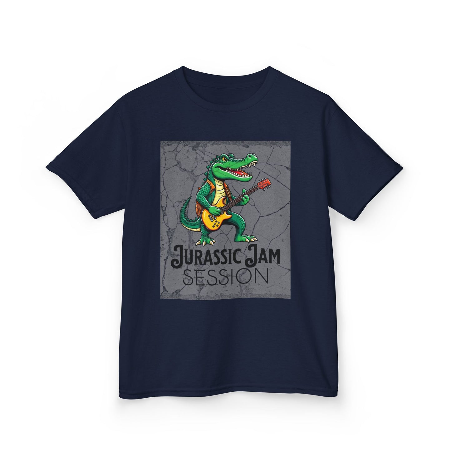 Jurassic Jam Session Kids Tee - Fun Dinosaur Music Shirt for Little Rockstars