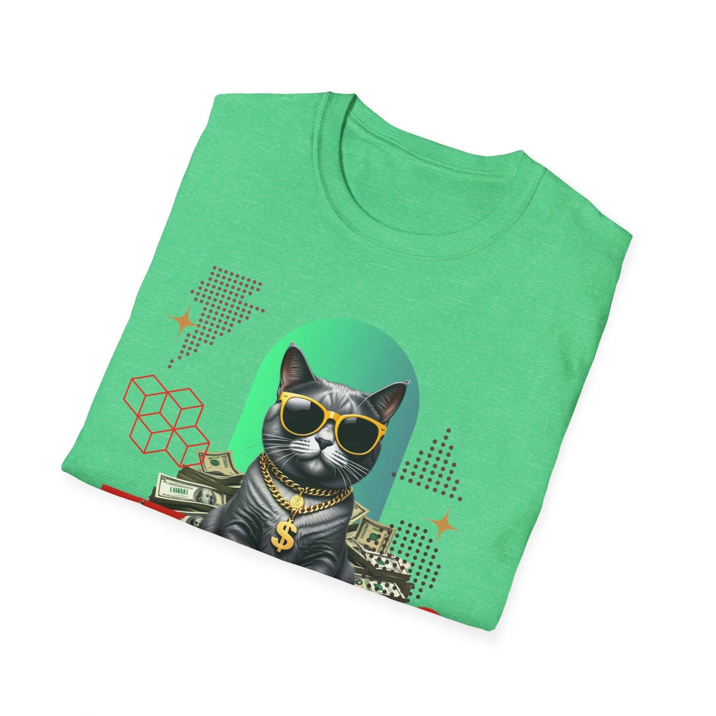 Cool Cat Unisex Softstyle T-Shirt - "Don't Look Back" Graphic Tee