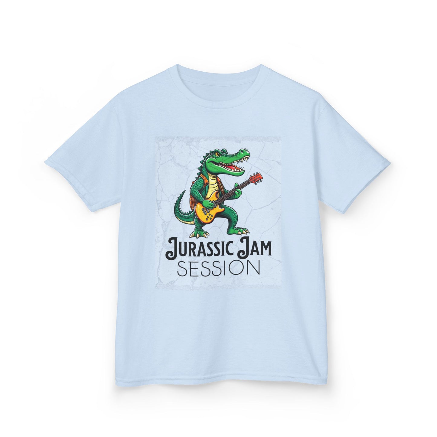 Jurassic Jam Session Kids Tee - Fun Dinosaur Music Shirt for Little Rockstars