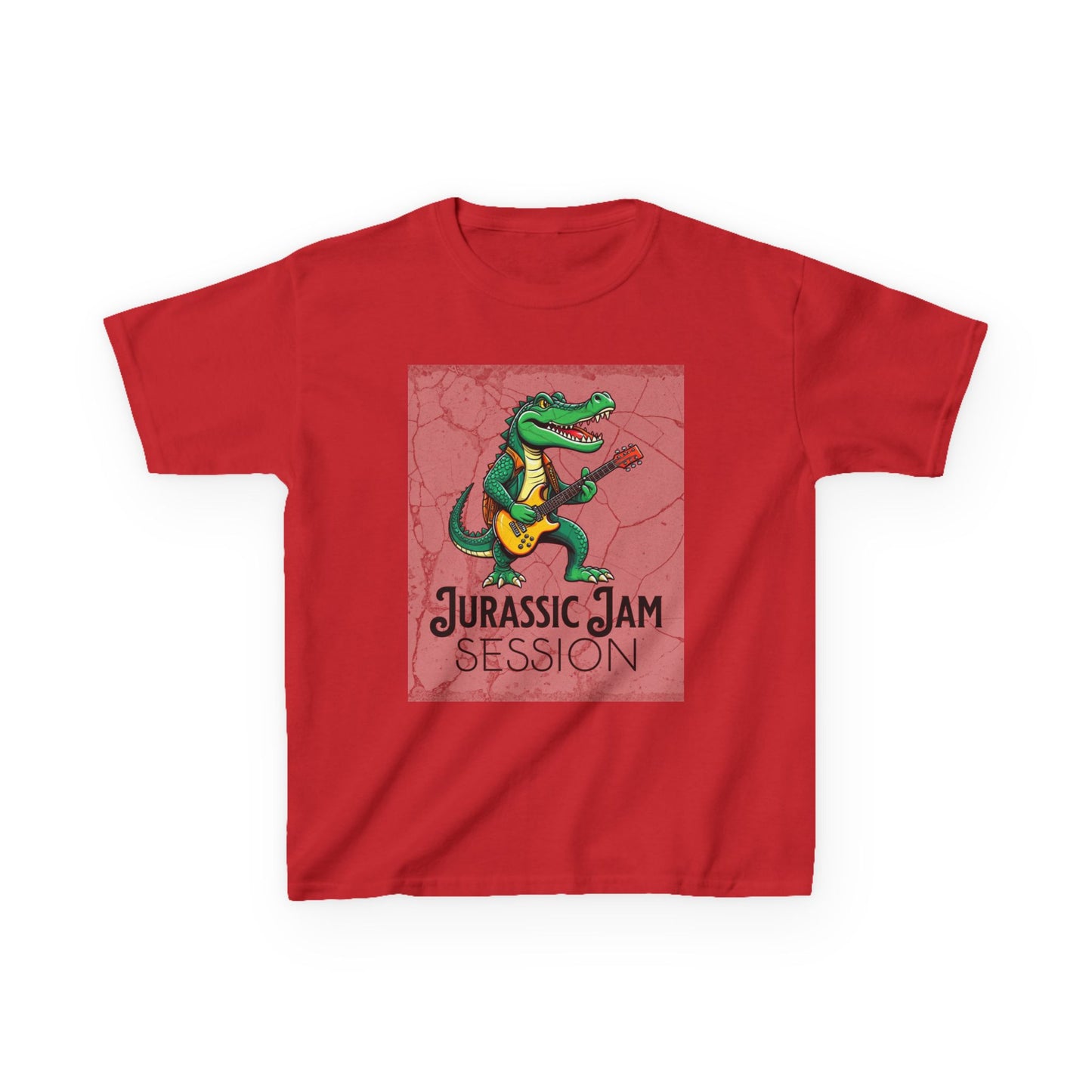 Jurassic Jam Session Kids Tee - Fun Dinosaur Music Shirt for Little Rockstars