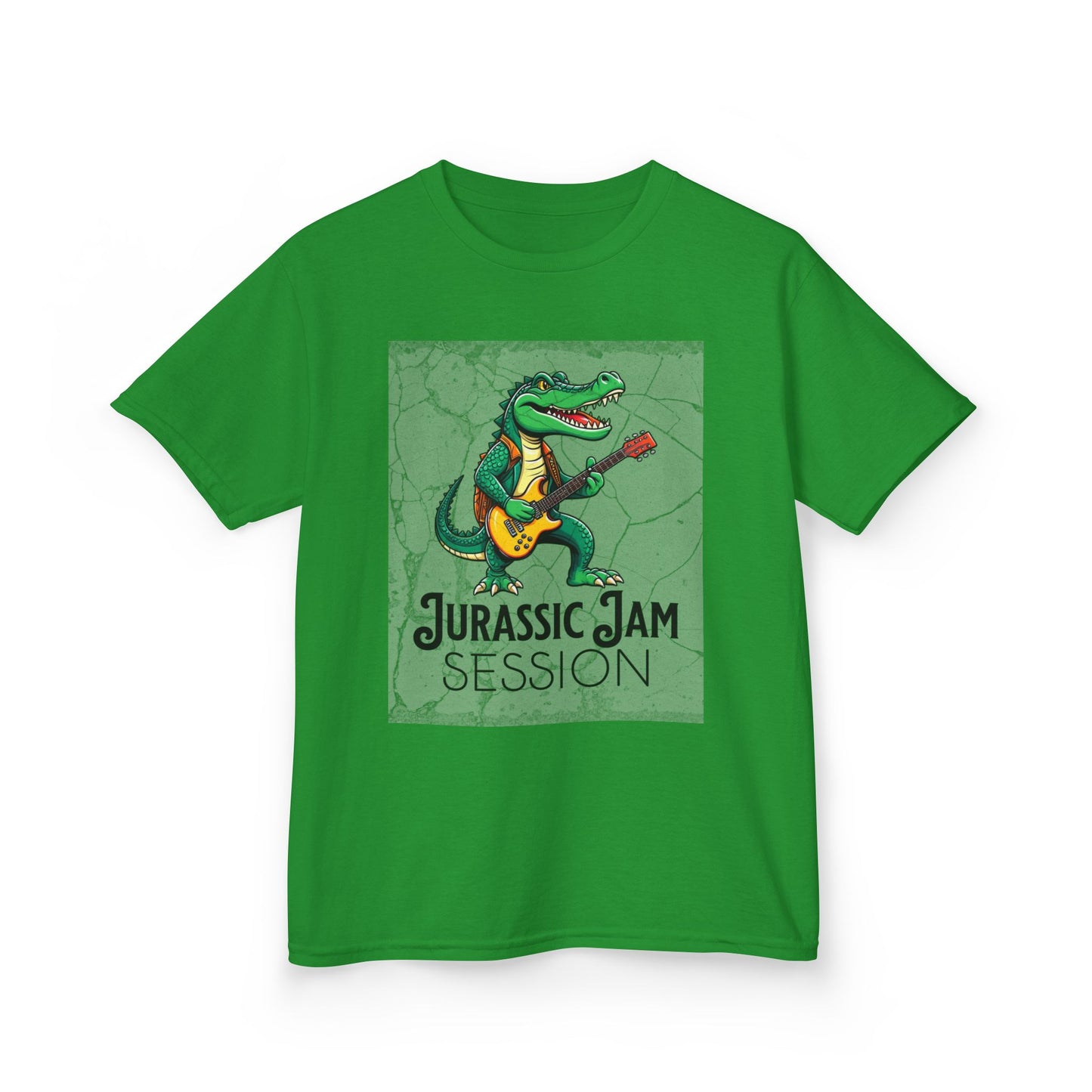Jurassic Jam Session Kids Tee - Fun Dinosaur Music Shirt for Little Rockstars