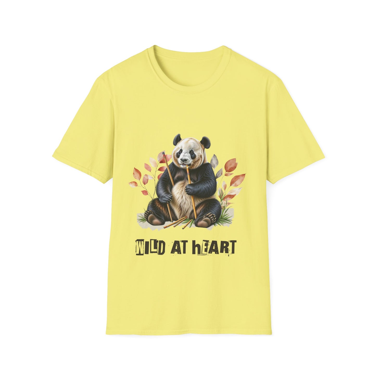 Wild at Heart Panda Unisex Softstyle T-Shirt