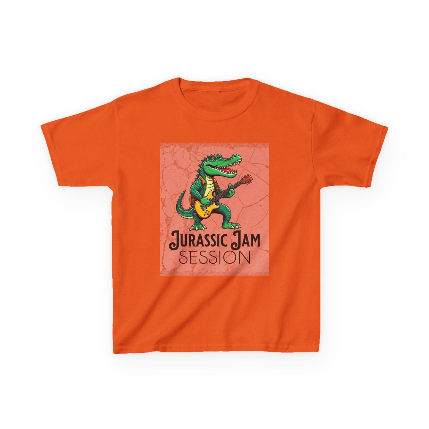 Jurassic Jam Session Kids Tee - Fun Dinosaur Music Shirt for Little Rockstars
