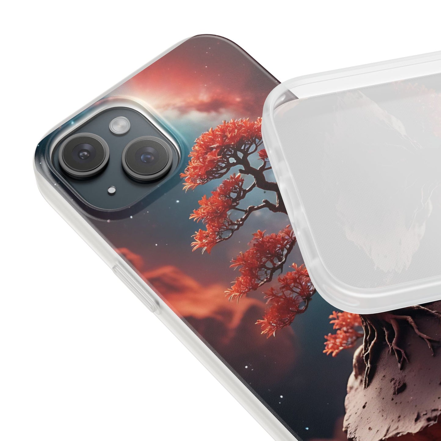 Bonsai Tree Flexi Case - Aesthetic Phone Cover with Nature Design