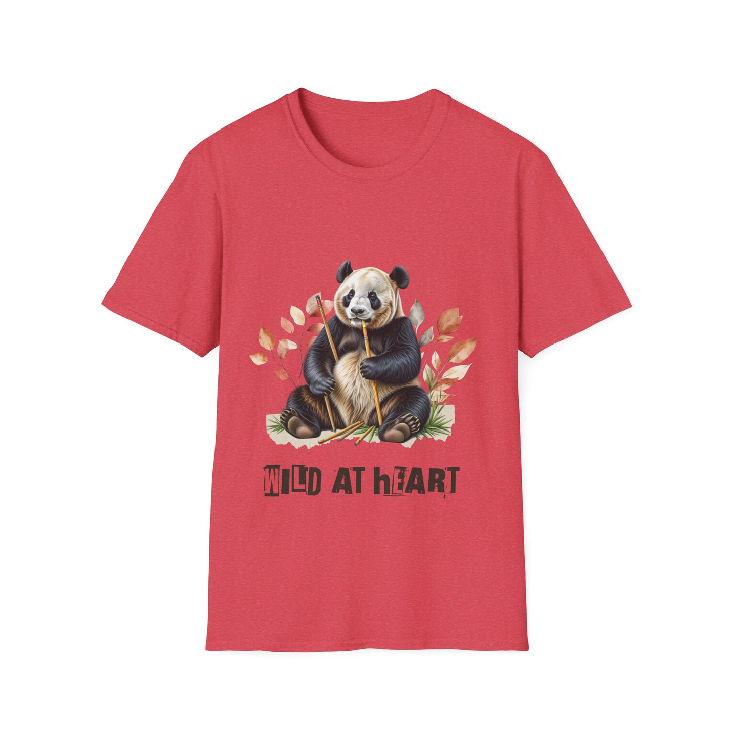 Wild at Heart Panda Unisex Softstyle T-Shirt