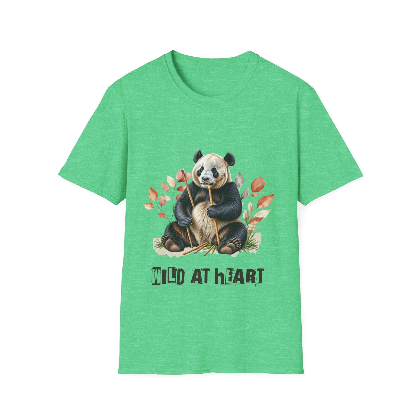Wild at Heart Panda Unisex Softstyle T-Shirt