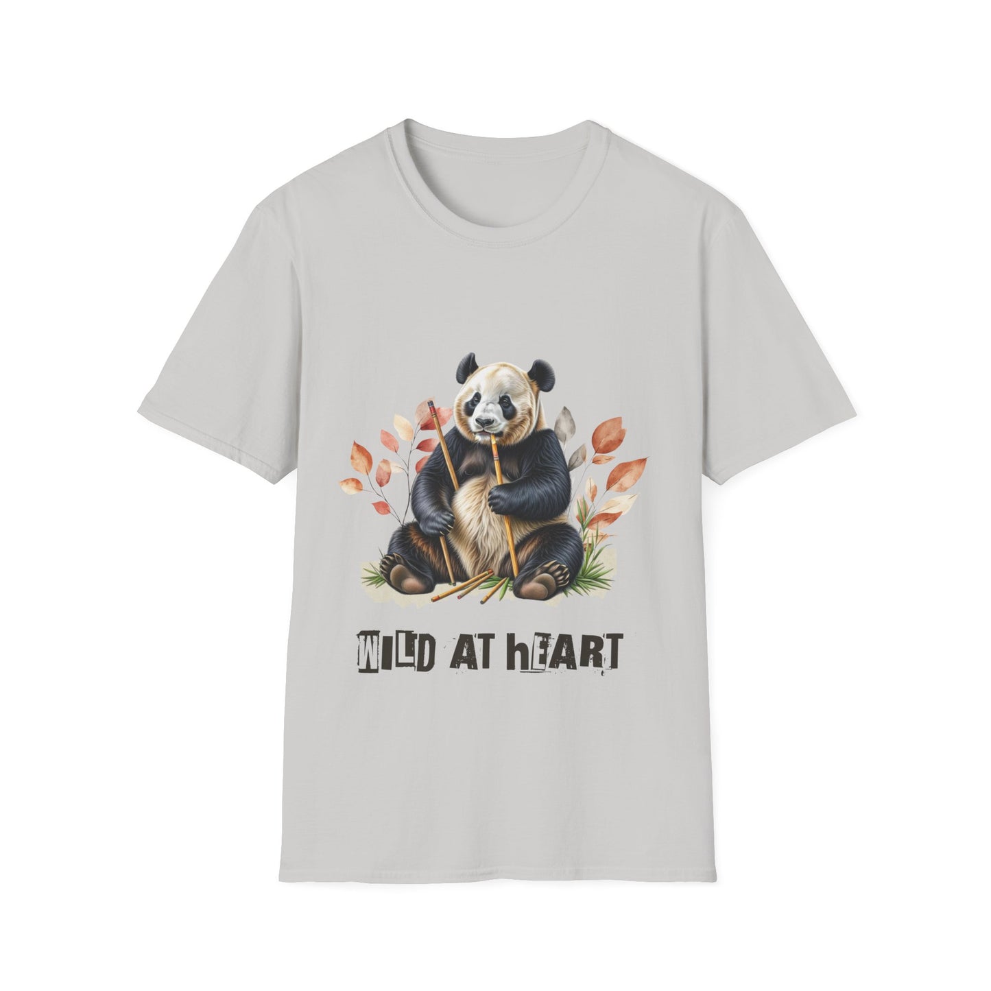 Wild at Heart Panda Unisex Softstyle T-Shirt