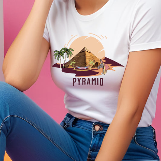 Unisex Pyramid Graphic T-Shirt for Adventure Lovers