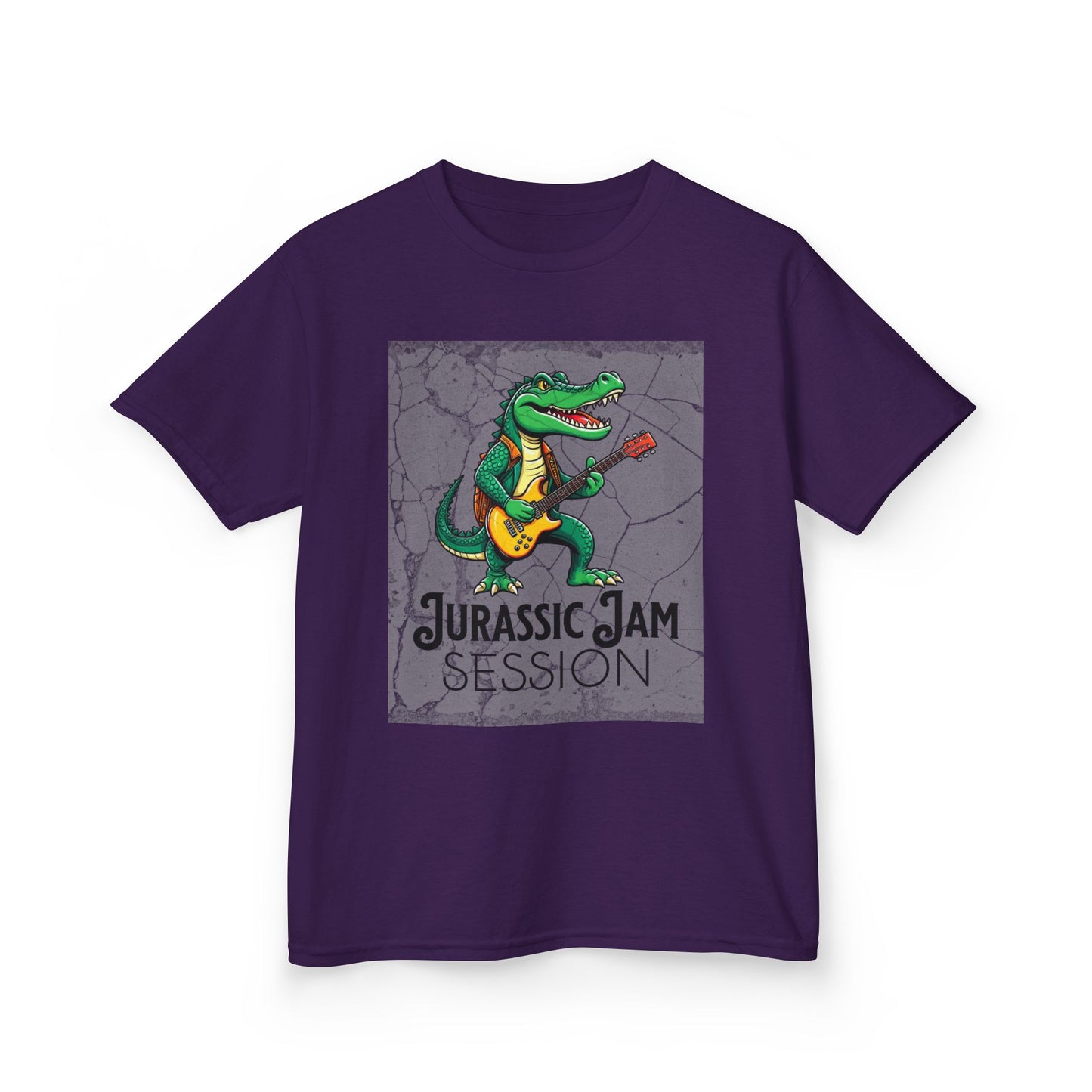 Jurassic Jam Session Kids Tee - Fun Dinosaur Music Shirt for Little Rockstars