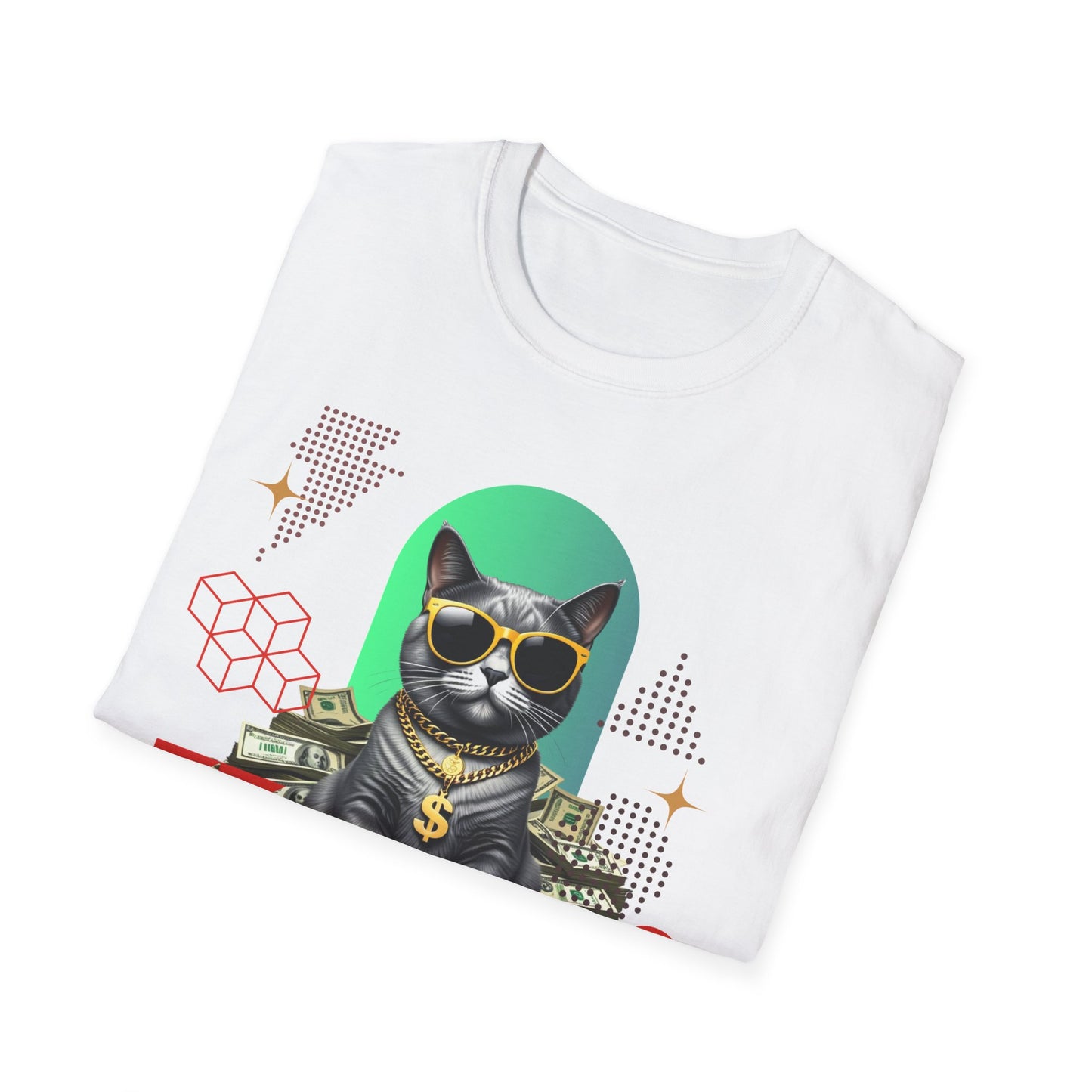 Cool Cat Unisex Softstyle T-Shirt - "Don't Look Back" Graphic Tee