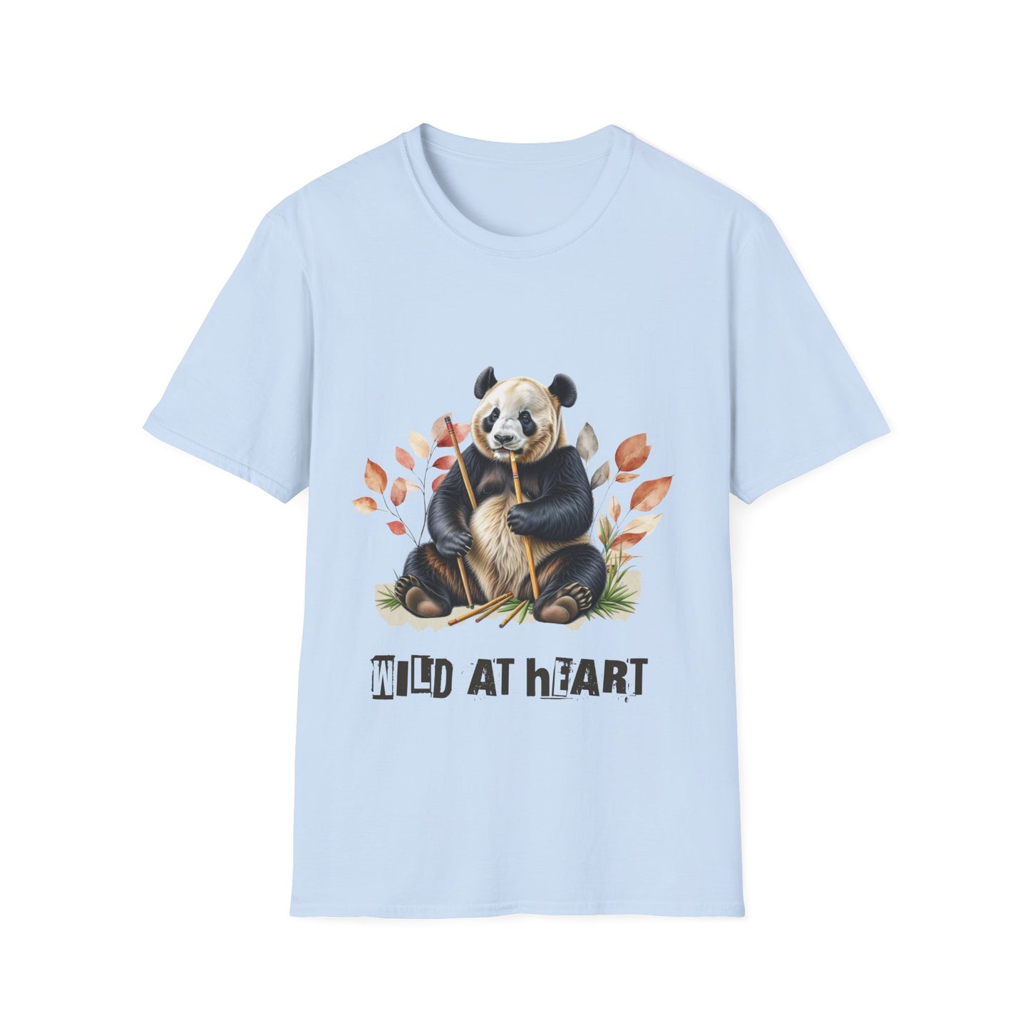Wild at Heart Panda Unisex Softstyle T-Shirt