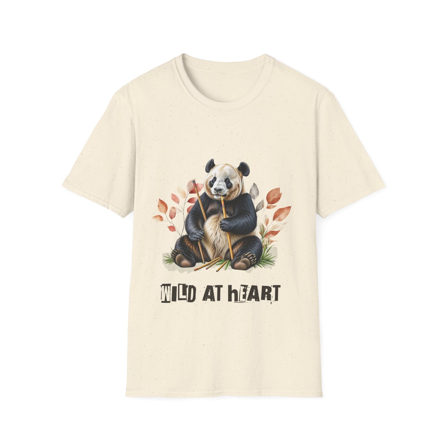Wild at Heart Panda Unisex Softstyle T-Shirt