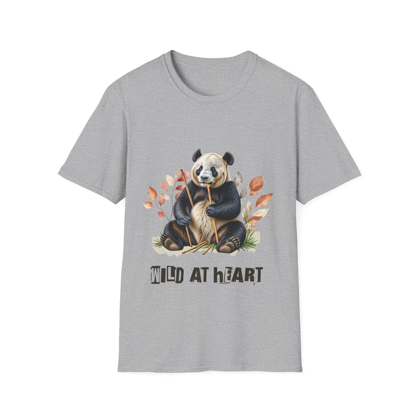 Wild at Heart Panda Unisex Softstyle T-Shirt